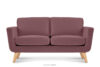 Różowa skandynawska sofa 2 osobowa