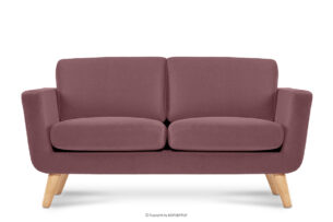 TAGIO, https://konsimo.pl/kolekcja/tagio/ Różowa skandynawska sofa 2 osobowa koralowy - zdjęcie