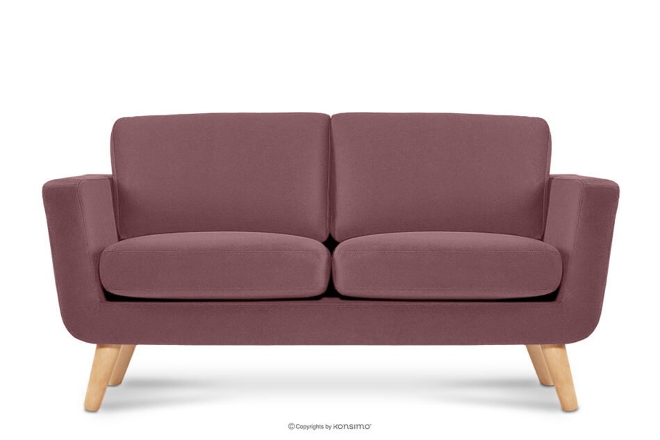 TAGIO Różowa skandynawska sofa 2 osobowa koralowy - zdjęcie 0