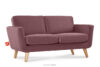 TAGIO Różowa skandynawska sofa 2 osobowa koralowy - zdjęcie 3
