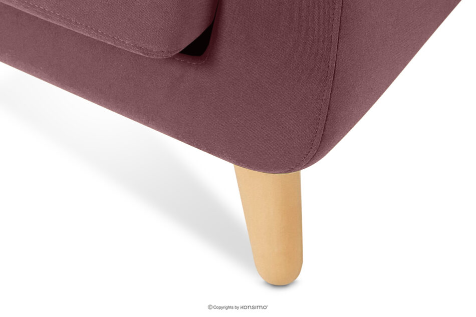 TAGIO Różowa skandynawska sofa 2 osobowa koralowy - zdjęcie 8