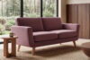 TAGIO Różowa skandynawska sofa 2 osobowa koralowy - zdjęcie 2