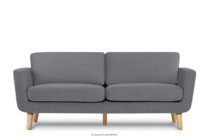 TAGIO, https://konsimo.pl/kolekcja/tagio/ Szara skandynawska sofa 3 osobowa szary - zdjęcie