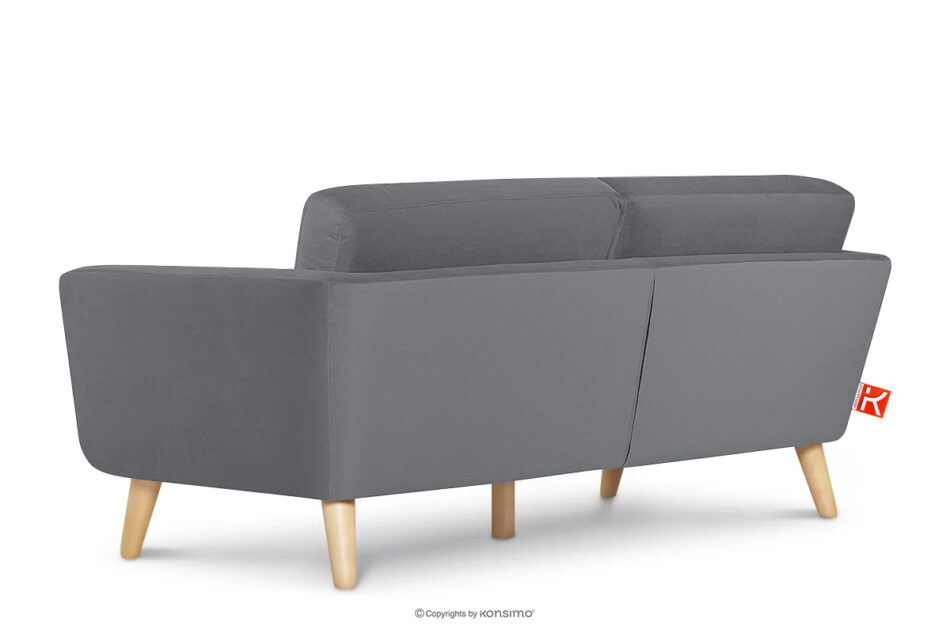 TAGIO Szara skandynawska sofa 3 osobowa szary - zdjęcie 3
