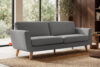 TAGIO Szara skandynawska sofa 3 osobowa szary - zdjęcie 2