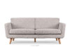 TAGIO Skandynawska sofa 3 osobowa w tkaninie baranek jasnoszara jasny szary - zdjęcie 1