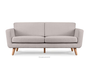TAGIO, https://konsimo.pl/kolekcja/tagio/ Skandynawska sofa 3 osobowa w tkaninie baranek jasnoszara jasny szary - zdjęcie