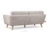 TAGIO Skandynawska sofa 3 osobowa w tkaninie baranek jasnoszara jasny szary - zdjęcie 5