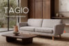 TAGIO Skandynawska sofa 3 osobowa w tkaninie baranek jasnoszara jasny szary - zdjęcie 15