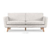 TAGIO Skandynawska sofa 3 osobowa w tkaninie baranek biała biały - zdjęcie 1