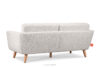 TAGIO Skandynawska sofa 3 osobowa w tkaninie baranek biała biały - zdjęcie 5