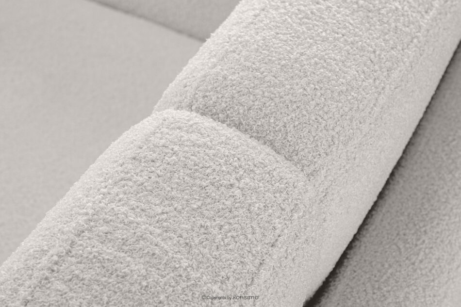 TAGIO Skandynawska sofa 3 osobowa w tkaninie baranek biała biały - zdjęcie 8