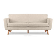Skandynawska sofa teddy 3 osobowa kremowa