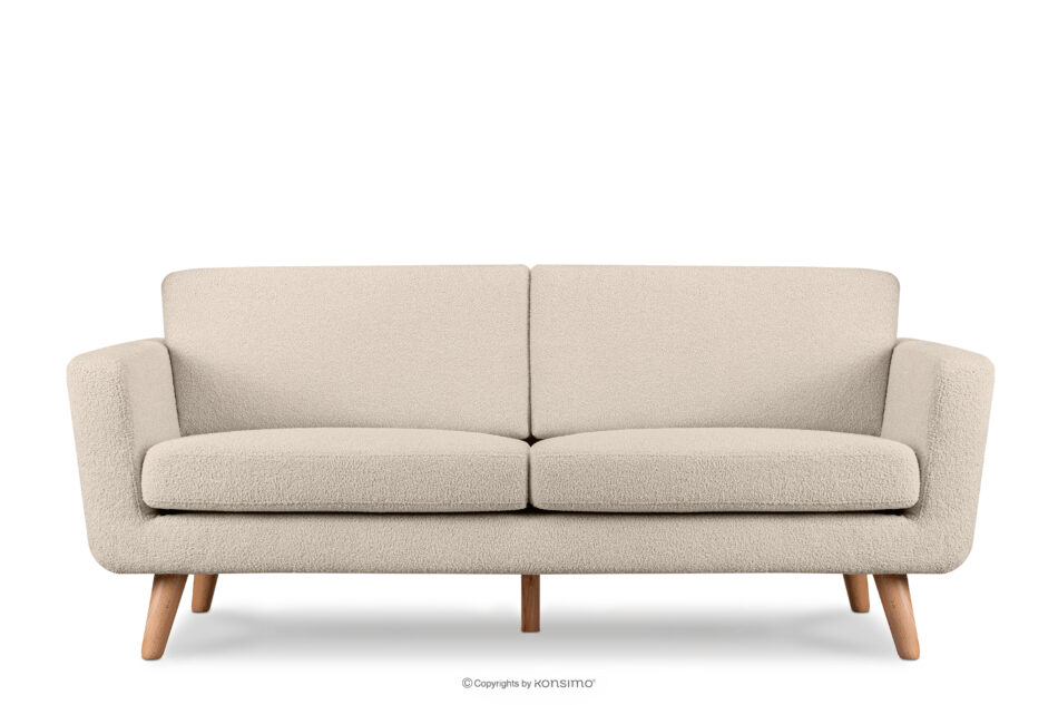 TAGIO Skandynawska sofa teddy 3 osobowa kremowa kremowy - zdjęcie 0