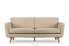 Skandynawska sofa 3 osobowa w tkaninie baranek beżowa