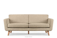Skandynawska sofa 3 osobowa w tkaninie baranek beżowa