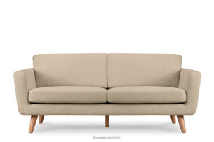 TAGIO, https://konsimo.pl/kolekcja/tagio/ Skandynawska sofa 3 osobowa w tkaninie baranek beżowa beżowy - zdjęcie