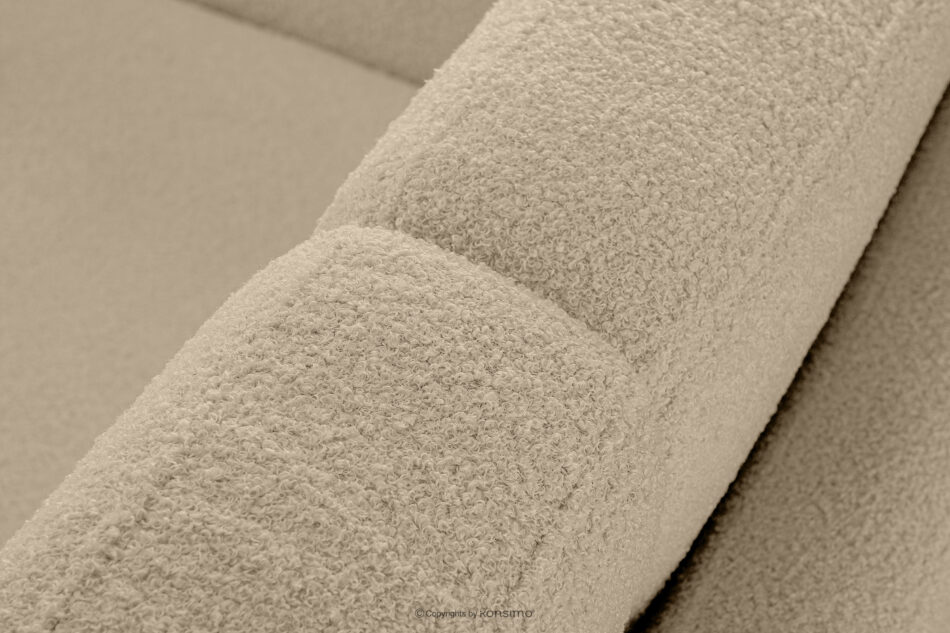 TAGIO Skandynawska sofa 3 osobowa w tkaninie baranek beżowa beżowy - zdjęcie 8