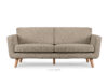 TAGIO Skandynawska sofa 3 osobowa w tkaninie baranek brązowa brązowy - zdjęcie 1