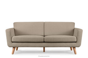TAGIO, https://konsimo.pl/kolekcja/tagio/ Skandynawska sofa 3 osobowa w tkaninie baranek brązowa brązowy - zdjęcie