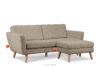 TAGIO Skandynawska sofa 3 osobowa w tkaninie baranek brązowa brązowy - zdjęcie 6