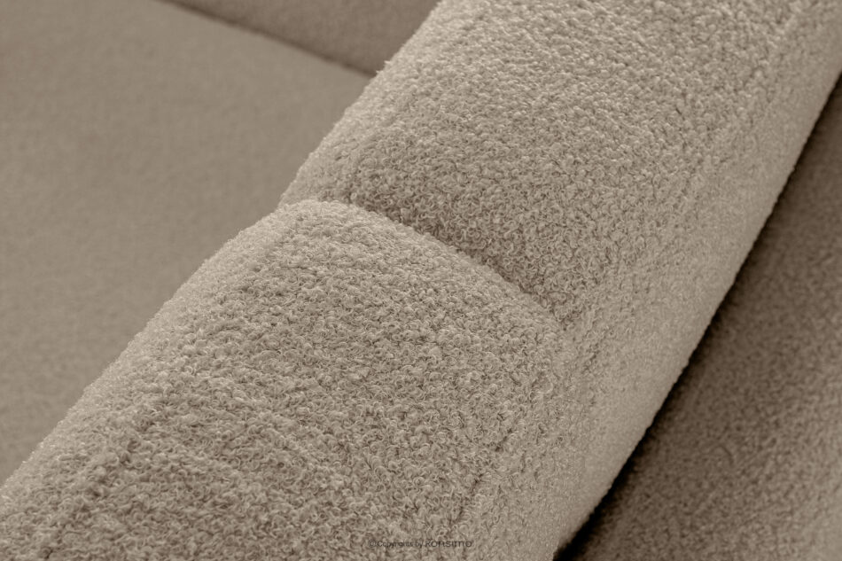 TAGIO Skandynawska sofa 3 osobowa w tkaninie baranek brązowa brązowy - zdjęcie 8