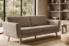 TAGIO Skandynawska sofa 3 osobowa w tkaninie baranek brązowa brązowy - zdjęcie 2