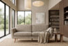 TAGIO Skandynawska sofa 3 osobowa w tkaninie baranek brązowa brązowy - zdjęcie 13