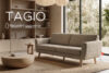 TAGIO Skandynawska sofa 3 osobowa w tkaninie baranek brązowa brązowy - zdjęcie 15