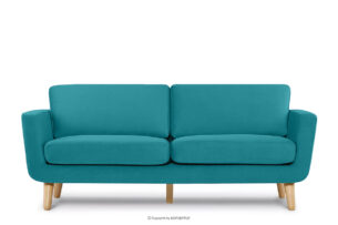 TAGIO, https://konsimo.pl/kolekcja/tagio/ Turkusowa skandynawska sofa 3 osobowa turkusowy - zdjęcie