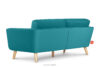 TAGIO Turkusowa skandynawska sofa 3 osobowa turkusowy - zdjęcie 4