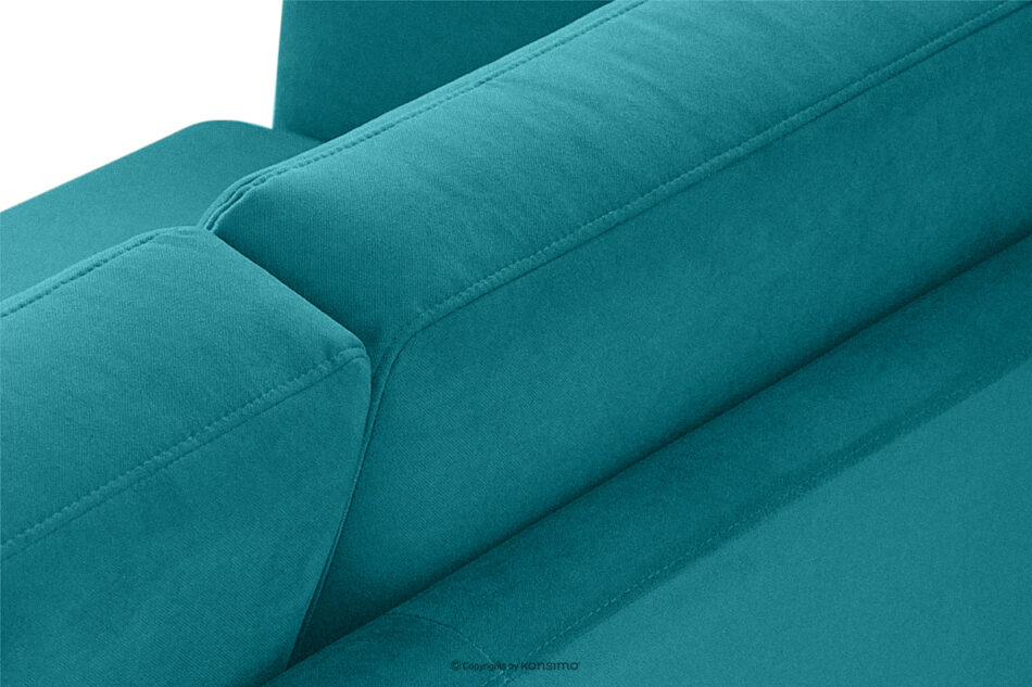 TAGIO Turkusowa skandynawska sofa 3 osobowa turkusowy - zdjęcie 7