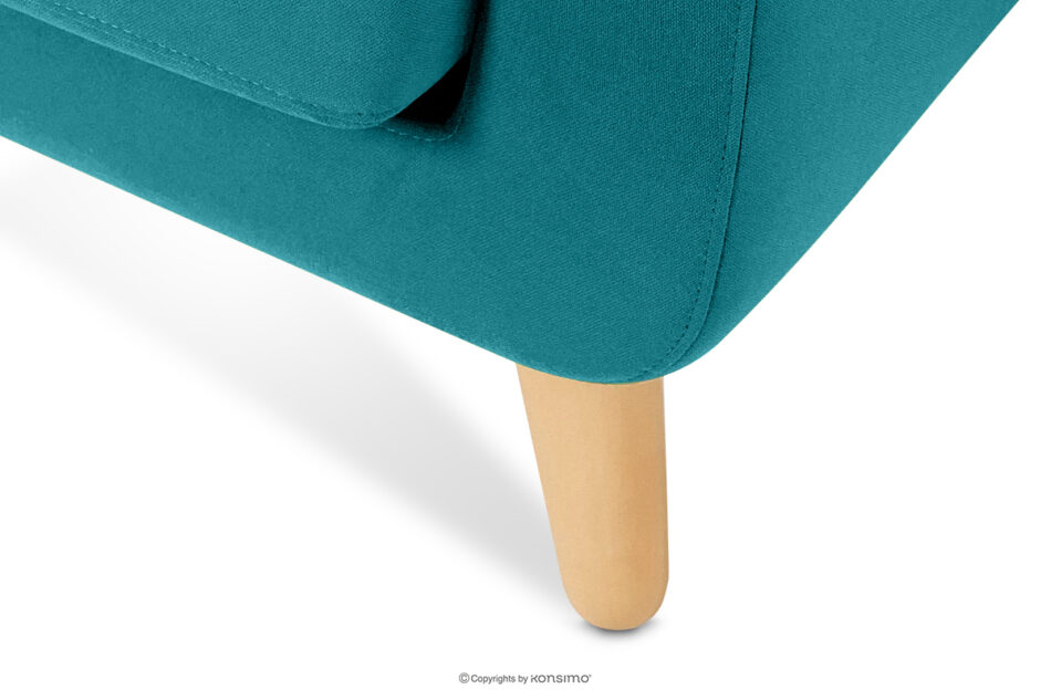 TAGIO Turkusowa skandynawska sofa 3 osobowa turkusowy - zdjęcie 11
