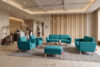TAGIO Turkusowa skandynawska sofa 3 osobowa turkusowy - zdjęcie 15