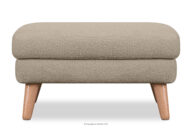 Skandynawski puf w tkaninie baranek szarobeżowy