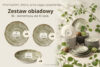 ERATO Zestaw obiadowy beżowy z porcelany 12 os. (36 el.) beżowy - zdjęcie 9