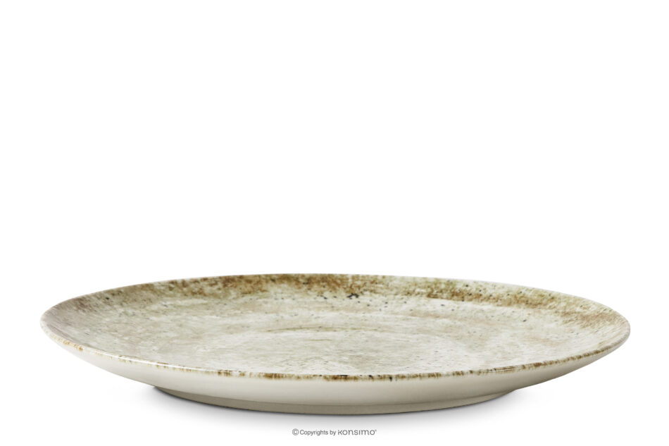 ERATO Talerz obiadowy beżowy z porcelany 6szt. beżowy - zdjęcie 2