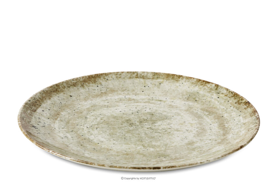 ERATO Talerz obiadowy beżowy z porcelany 6szt. beżowy - zdjęcie 3