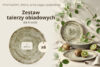 ERATO Talerz obiadowy beżowy z porcelany 6szt. beżowy - zdjęcie 7