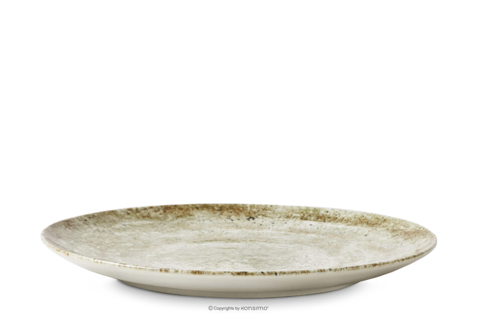 ERATO Talerz deserowy beżowy z porcelany 6szt. beżowy - zdjęcie 2