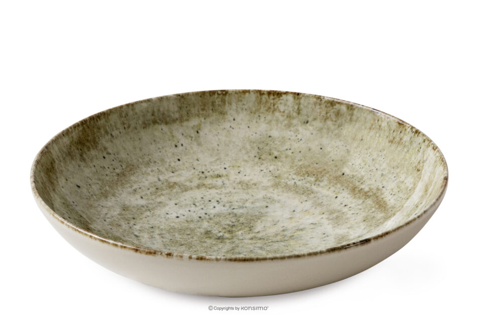 ERATO Talerz głęboki beżowy z porcelany 6szt. beżowy - zdjęcie 3