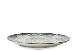 FINGO, https://konsimo.pl/kolekcja/fingo/ Talerz deserowy z porcelany zieleń boho wielokolorowy - zdjęcie