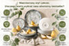 FINGO Talerz głęboki z porcelany zieleń boho wielokolorowy - zdjęcie 6