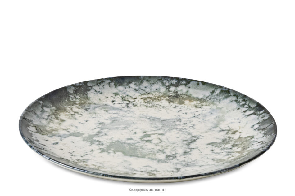 FINGO Zestaw obiadowy z porcelany zieleń boho 12os. (36 el.) wielokolorowy - zdjęcie 2