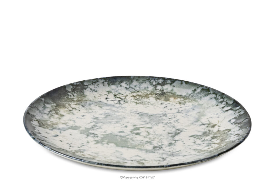 FINGO Zestaw obiadowy z porcelany zieleń boho 12os. (36 el.) wielokolorowy - zdjęcie 4