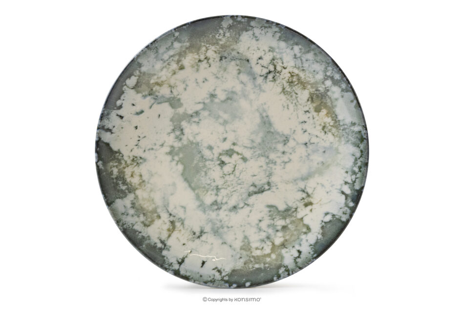 FINGO Talerz głęboki z porcelany zieleń boho 6 szt. wielokolorowy - zdjęcie 5