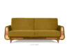 GUSTAVO Żółta sofa rozkładana welur żółty - zdjęcie 1