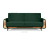 Zielona sofa rozkładana welur