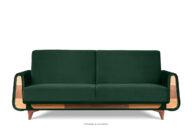 Zielona sofa rozkładana welur