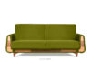 Oliwkowa sofa rozkładana welur